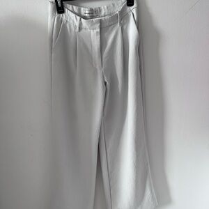 Elegant White Wide-Leg Trousers